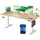 Höhenverstellbarer Schreibtisch 180 x 80 cm goldeichenfarben
