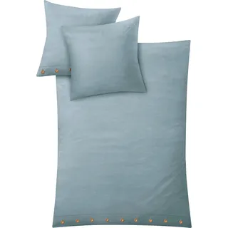 KLEINE WOLKE "Leinna", blau, B/L: 135cm x 200cm, 1 Stk., 1 Stk., Leinen, B/L: 80cm x 80cm, 2 Stk., Leinen, Obermaterial: 70% Baumwolle, 30% Leinen, Bettwäsche, Bettwäsche, Leinen-Mix