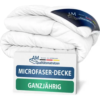 DormiGood | Premium Mikrofaserdecke | 155x220 cm | Bettdecke | 155x220 | Decke aus 100% atmungsaktiver Microfaser | 155/220 | Herbst | Frühling | Übergang - Weiß