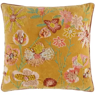 Butlers Kissen Bohemian 50x50cm , Orange , Textil , 50x50 cm , Heimtextilien, Wohntextilien, Kissen, Zierkissen