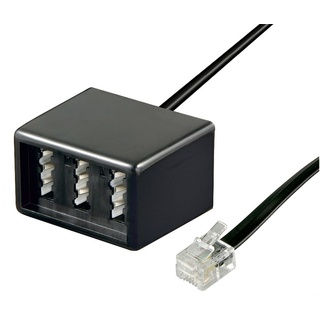 goobay Telefon (analog) Adapterkabel [1x RJ11-Stecker - 1x TAE-NFN-Buchse] 0.20m Schwarz