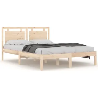 vidaXL Massivholzbett 180x200 cm - Braun