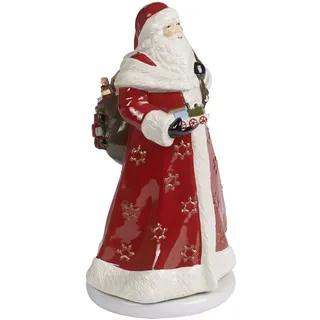 Villeroy & Boch Christmas Toys Memory Santa drehend Santa Claus Figur mit Drehfunktion, Hartporzellan, Metall, bunt