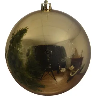 buttinette Weihnachtskugel aus Kunststoff, gold, 20 cm