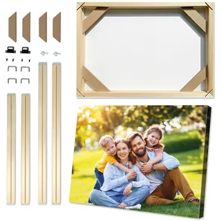 Vanshue Leinwandrahmen, 40 x 60 cm, geeignet für 45 x 65 cm Leinwand, Keilrahmen, Holz-Bilderrahmen-Set für Ölgemälde, Diamantmalerei, Poster, mehrere Größen, mit Selbstmontage-Set