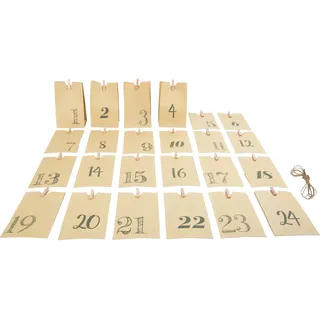 Adventskalender „Papiertüten“, natur