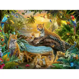 Ravensburger 12000738 - Leopardenfamilie im Dschungel