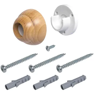 Liedeco Wandträger »Thüringen« für Gardinenstangen Ø 28 mm, beige