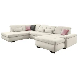 die planbar Ecksofa »MP-IN16012 L-Form«, mit Sitztiefenverstellung und Federkern-Polsterung beige