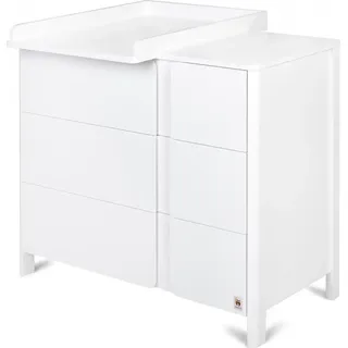 FURNLUX Wickeltisch Classic Weiss 105cm / Hauptfarbe: Weiß / Abmessungen: 105 x 91 x 54 cm - Weiß