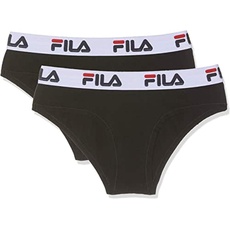 Fila Damen 2-Pack Urban Brief Fu6043 Hipster, Schwarz (Black 200), 36 (Herstellergröße: S) (2er Pack)