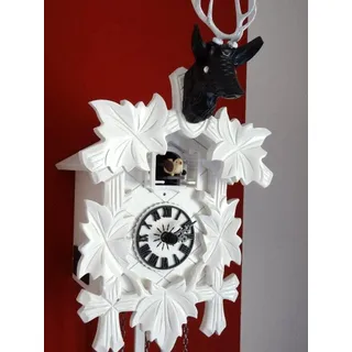 Moderne Kuckucksuhr im Schwarzwald hergestellt - Weiß