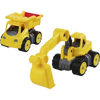 Spielzeug-Baumaschine BIG "Power-Worker Mini", gelb, Spielzeugfahrzeuge, Kinder, Kunststoff, Spielzeug-Baumaschine, Sandspielzeug, Made in Germany, Topseller