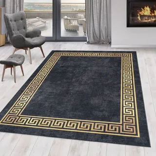 Ayyildiz Fiesta 4305 Webteppich 160 x 230 cm Schwarz/Gold