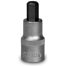 10 mm Innensechskant Einsatz/Steck-Nuss Schlüssel für Innen-6-kant Schrauben/Steckschlüssel-Einsatz Schraubendreher-Einsatz 1/2" Cr-V Stahl