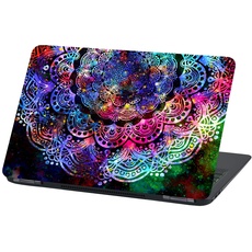 Laptop Folie Cover Abstrakt Klebefolie Notebook Aufkleber Schutzhülle selbstklebend Vinyl Skin Sticker (LP68 Mandala, 13-14 Zoll)