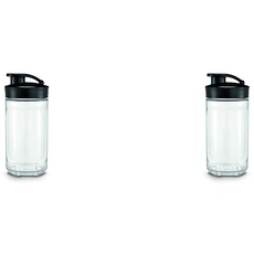 WMF Kult X Mix & Go/Küchenminis Smoothie Becher 300ml, Smoothie Flasche, Mixbehälter, Tritan-Kunststoff, BPA-frei, bruchsicher (Packung mit 2)
