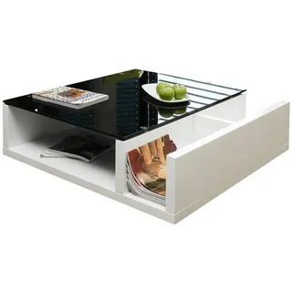 SalesFever Eleganter Wohnzimmertisch Schwarz Weiß MDF 100 x 30 x 100 cm