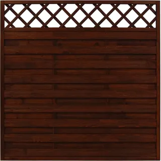Sichtschutzzaun-Element Country Braun lasiert 180 cm x 180 cm