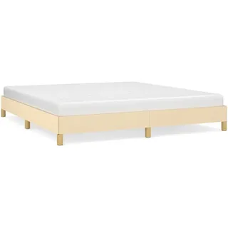 vidaXL Bettgestell ohne Matratze Creme 180x200 cm Stoff
