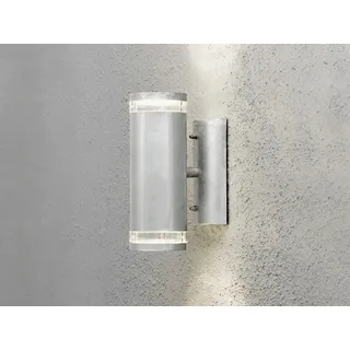 LED Außenwandleuchte Up Down zur Fassadenbeleuchtung, Außenleuchte 24cm, Silber