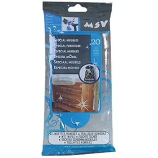 MSV 100182 20 Stück Reinigungstücher für Möbel Viskose/Polyester Weiß 18 x 20 x 0,1 cm, PVC, 29.3 cm