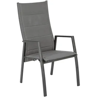 AMBIA GARDEN Gartensessel TERUEL 56 x 110 x 65 cm silber