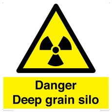 Danger Deep Grain Silo Schild – 400 x 400 mm – S40