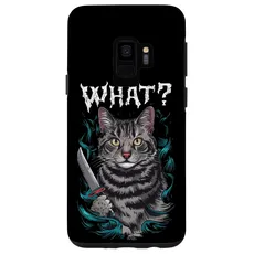 Hülle für Galaxy S9 Katze Messer Design Witzige Tier Katzen