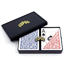 Copag Poker Size Jumbo Index 1546 Spielkarten (blau rot Setup)