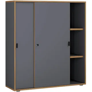VCM Salia Aktenschrank 100,0 x 37,4 x 0,0 cm anthrazit, honig-eiche
