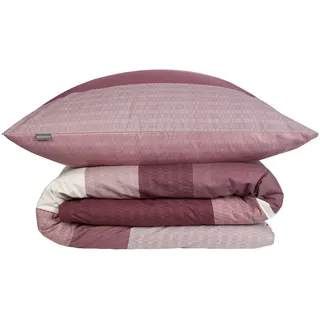 SCHIESSER Endy Stripes Gestreift Lila 135 x 200 cm + 80 x 80 cm