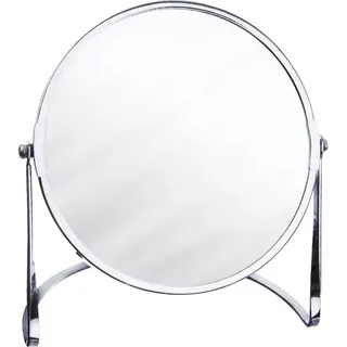 Orion Kosmetikspiegel Schminkspiegel DUO Tischspiegel mit Ständer - Silber