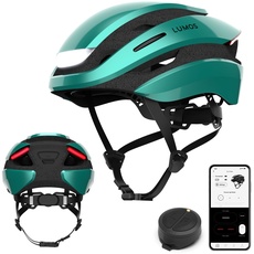Bild Ultra Smart-Helm | Fahrradhelm | Vorder- und Rücklicht (LED) | Blinker | Bremslichter | Bluetooth-Verbindung | Erwachsene: Herren, Damen (Aquamarine, Größe: XL)