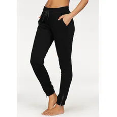 Bench. Loungewear Relaxhose, mit schmalem Bein und Zipper am Saum, Loungewear, Loungeanzug, schwarz