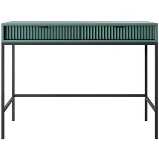 Selsey Schminktisch Vellore Grün / Schwarz 104 cm , Metall , 2 Schubladen , Rechteckig , 104x77x50 cm , Wohnzimmer, Wohnzimmertische, Konsolentische