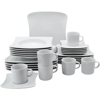Kombiservice RETSCH ARZBERG "Geschirr-Set, Service SANDY", weiß, 30 Stk., Porzellan, Geschirr-Sets, Kombiservice, Porzellan Made in Germany, 30 Teile, für 6 Personen