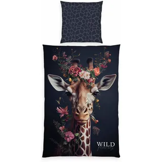 Herding Wild Flowers Blumen Mehrfarbig 135 x 200 cm + 80 x 80 cm