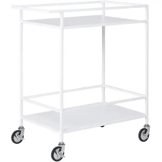 Servierwagen , Weiß , Holz, Metall , 40x79x68 cm , Esszimmer, Barmöbel, Barwagen