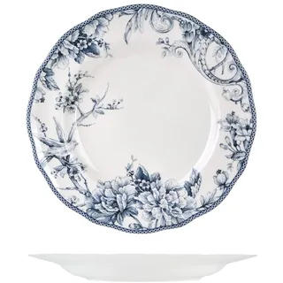 H&H set 6 piatti piani Kensington in porcellana cm 27