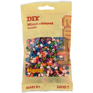 Hama 207-58 - Beutel mit Midi Bügelperlen Mix 58