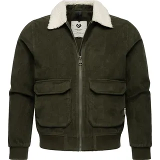 Ragwear Cordjacke "Cordjacke Aviss" ohne Kapuze Wasserdichte Herren Übergangsjacke aus Kord, schwarz olive