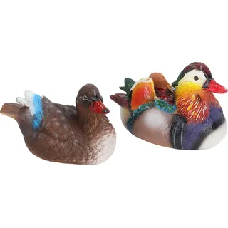 Mandarin Ente Statuen,Schwimmender Mandarin Ente Statue,Teich dekorative Statue,Niedliche Tier Dekor Skulptur,Garten Teich Ornament,Outdoor Garten Dekor