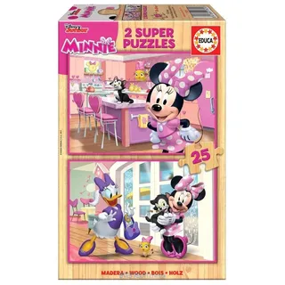 Educa Holzpuzzle Minnie, 2x25 Teile