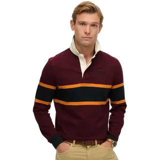 Superdry Vintage Athletic Stripe Rugby Langarm-t-shirt - Port Chest Band - M