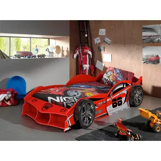 Vipack Spielbett Max 90 x 200 cm Holzwerkstoff lackiert rot