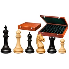 Bild 2256 - Schachfiguren Amenophis IV, Königshöhe110 mm, in Holzbox