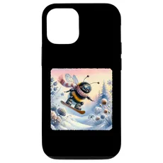 Hülle für iPhone 13 Bumblebee Snowboard Past Frost Covered Flowers. Snowboard