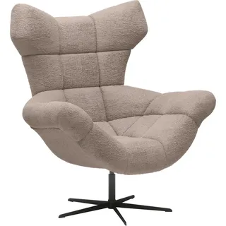 Esposa Ohrensessel , Braun , Textil , Uni , 103x119x84 cm , Made in Eu , Stoffauswahl, Sitzfläche 360° drehbar , Wohnzimmer, Sessel, Ohrensessel