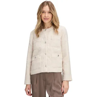 Betty Barclay Damen Blazer-Jacke mit Fransen 40, beige